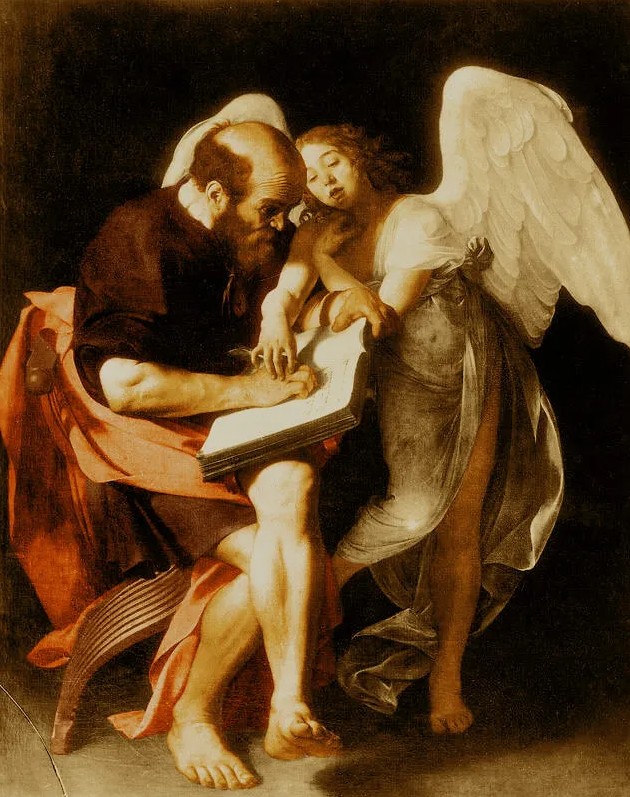 Караваджо. Святой Матфей и Ангел [1600]